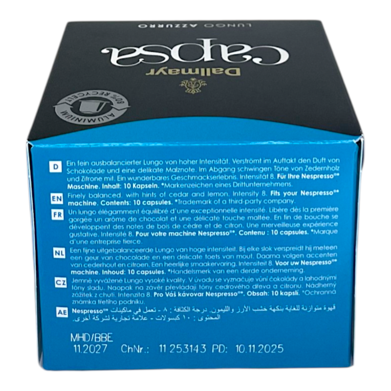 Кава в капсулах Dallmayr Lungo Azzurro 10 шт, 56 г