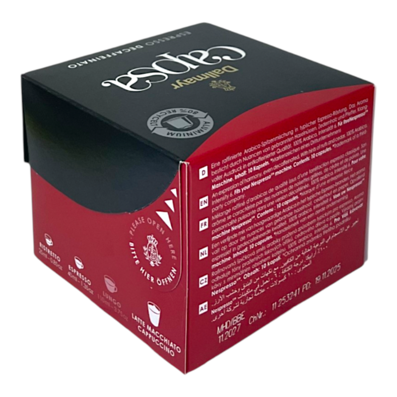 Кава в капсулах Dallmayr Espresso без кофеїну 10 шт, 56 г