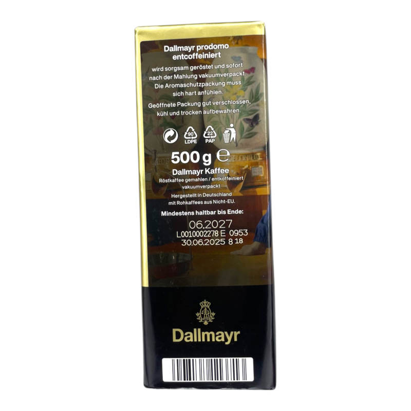 Кава мелена Dallmayr Prodomo без кофеїну 500 г