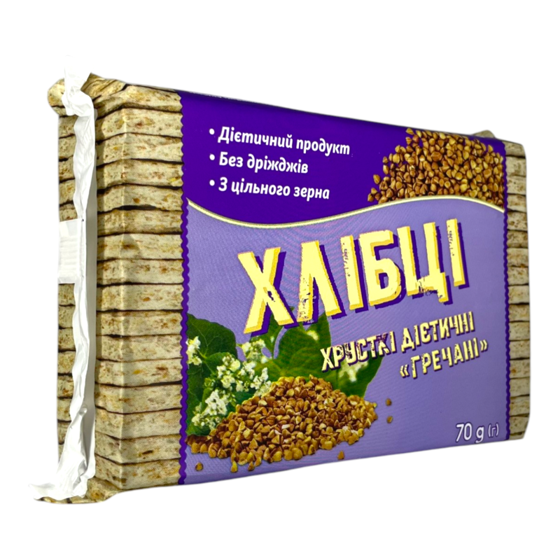 Хлібці хрусткі гречані 70 г