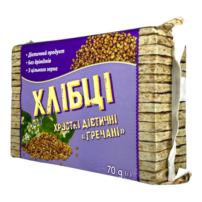 Хлібці хрусткі гречані 70 г