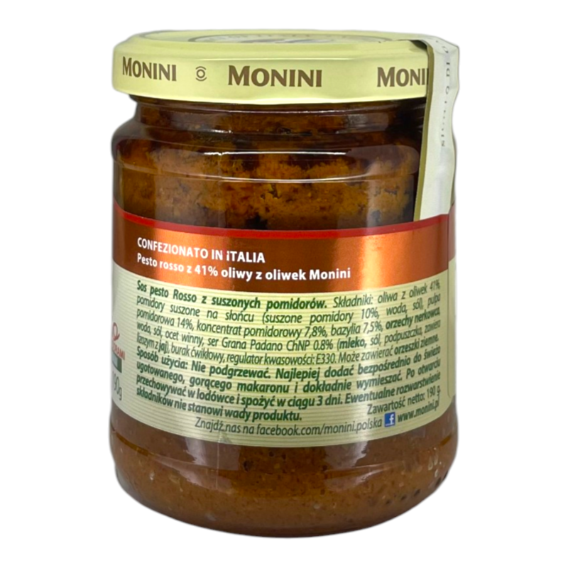 Соус песто Monini Rosso з томатами 190 г