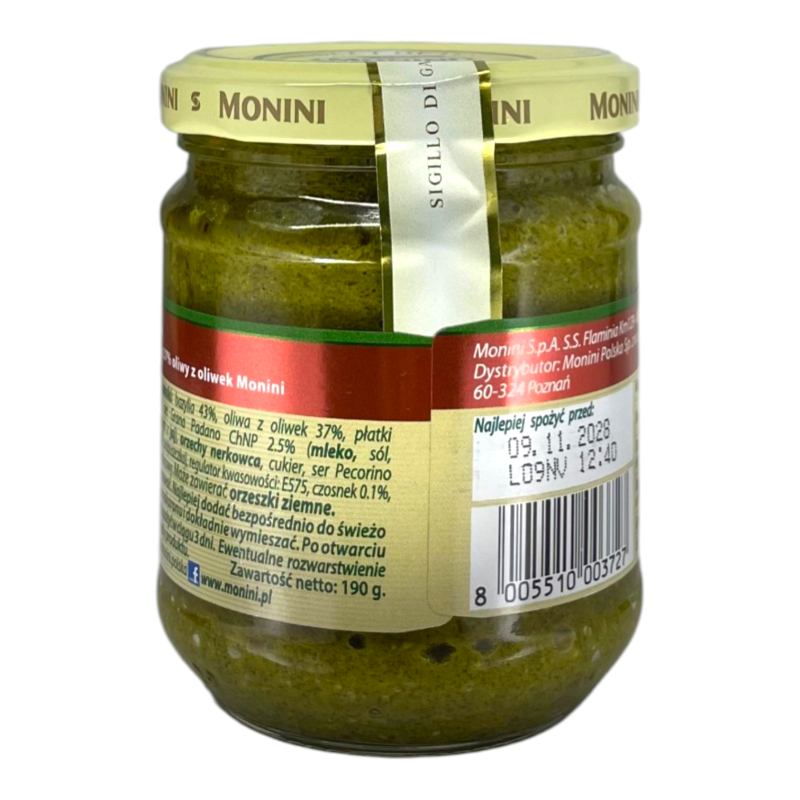 Соус песто Monini Alla Genovese з базиліком 190 г