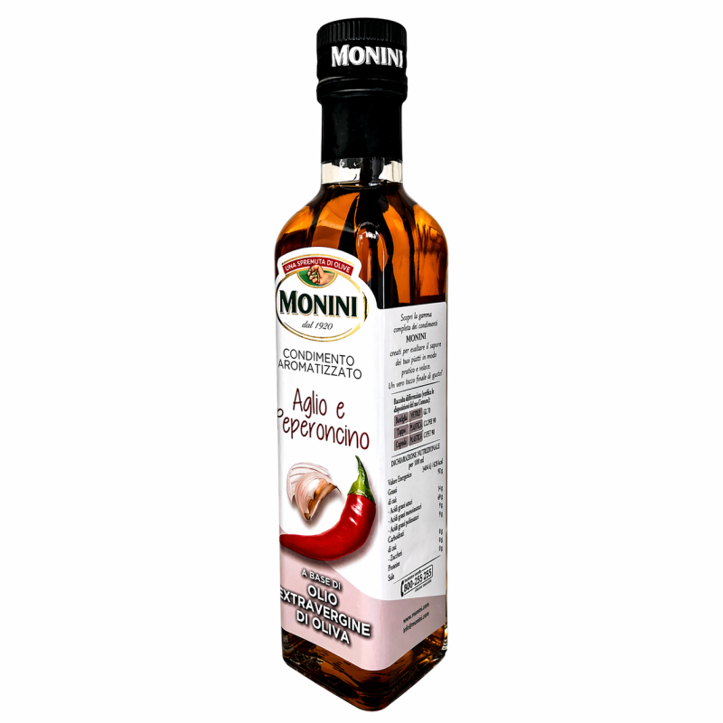 Олія оливкова Monini Extra Virgin з часником та перцем чилі 250 мл